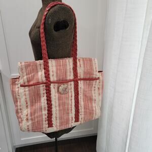 Handmade Bag Tote Purse Braided Straps Plenty of pockets